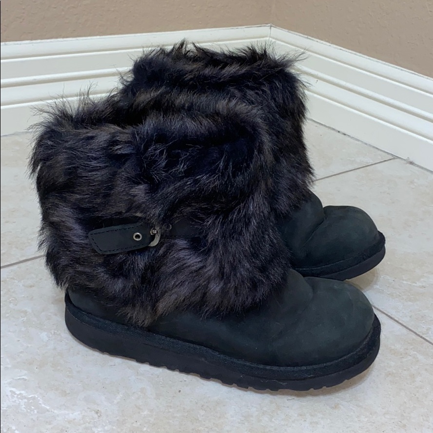 Ugg Ellee Leather Fur Boots
